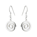 Celtic Spiral Drop Earrings in Sterling Silver