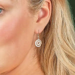 Celtic Spiral Drop Earrings in Sterling Silver