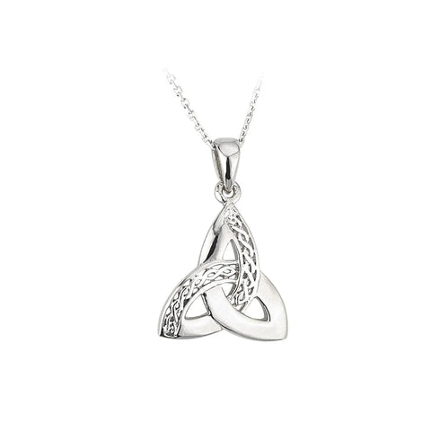 Intricate Silver Celtic Trinity Knot Necklace