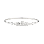 Sterling Silver Irish Claddagh Bangle