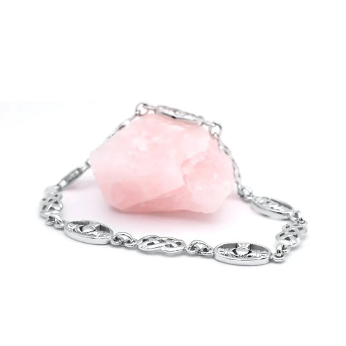 Sterling Silver Claddagh Celtic Knot Bracelet