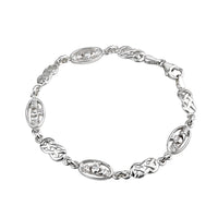 Sterling Silver Claddagh Celtic Knot Bracelet