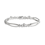 Silver Irish Claddagh Link Bracelet