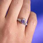Silver Claddagh Birthstone Ring
