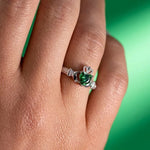 Silver Claddagh Birthstone Ring