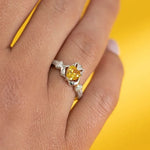 Silver Claddagh Birthstone Ring
