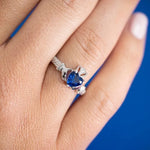 Silver Claddagh Birthstone Ring