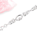 Sterling Silver Claddagh Trinity Knot Bracelet