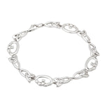 Sterling Silver Claddagh Trinity Knot Bracelet