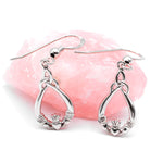 Sterling Silver Claddagh Trinity Knot Drop Earrings
