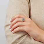 Sterling Silver Trinity Knot Cubic Zirconia Halo Ring