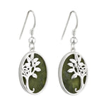 Connemara Marble Sterling Silver Tree Of Life Drop Earrings