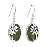 Connemara Marble Sterling Silver Tree Of Life Drop Earrings