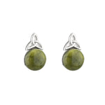 Connemara Marble Silver Trinity Knot Stud Earrings