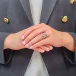 Ladies Silver Cubic Zirconia Trinity Knot Ring