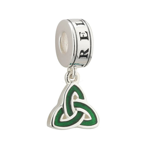 Silver Trinity Knot Enamel Bead