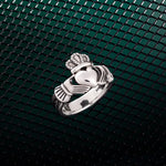 Gents Silver Heavy Celtic Claddagh Ring