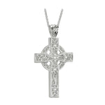 Mens Silver Celtic Cross Heavy Pendant