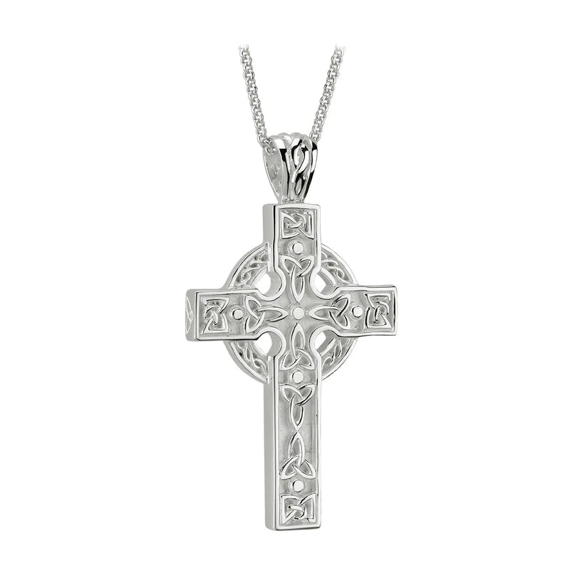 Mens Silver Celtic Cross Heavy Pendant