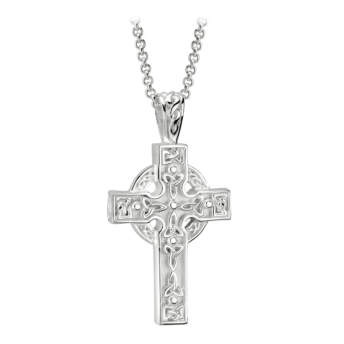 Sterling Silver Heavy Celtic Cross Pendant