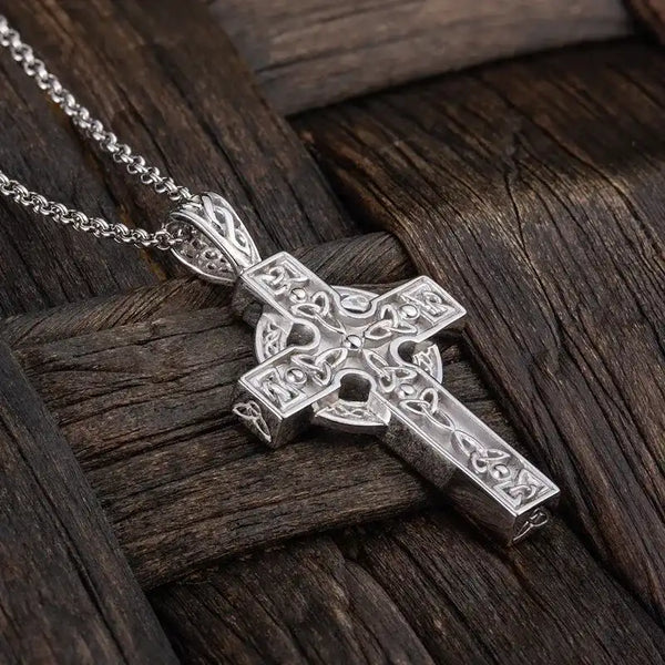 Sterling Silver Heavy Celtic Cross Pendant