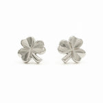 Sterling Silver Irish Shamrock Stud Earrings