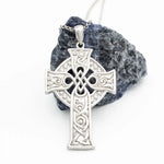 Sterling Silver Large Celtic Cross Four Apostles Pendant