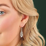 Silver Celtic Long Drop Earrings