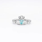 Birthstone Claddagh Ring - Love, Loyalty, Friendship