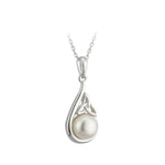 Sterling Silver Trinity Knot Pendant With Freshwater Pearl