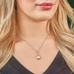 Sterling Silver Trinity Knot Pendant With Freshwater Pearl