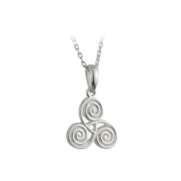 Silver Celtic Triple Spiral Pendant