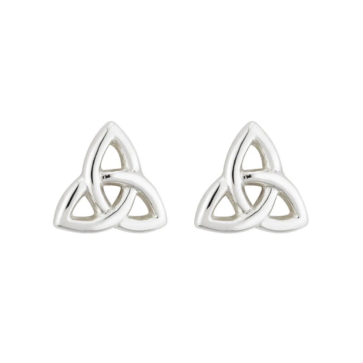 Sterling Silver Trinity Knot Stud Earrings – view 9
