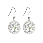 Sterling Silver Celtic Tree Of Life Drop Earrings