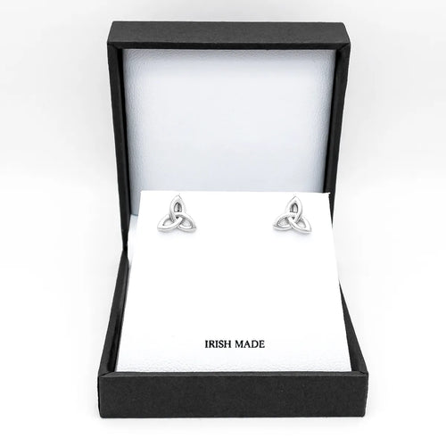 Sterling Silver Trinity Knot Stud Earrings