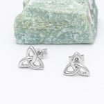 Sterling Silver Trinity Knot Stud Earrings