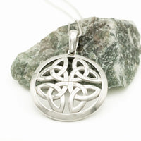 Sterling Silver Trinity Knot Circle Pendant