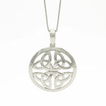 Sterling Silver Trinity Knot Circle Pendant