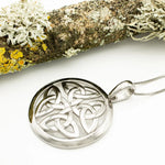Sterling Silver Trinity Knot Circle Pendant