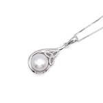 Sterling Silver Trinity Knot Pendant With Freshwater Pearl