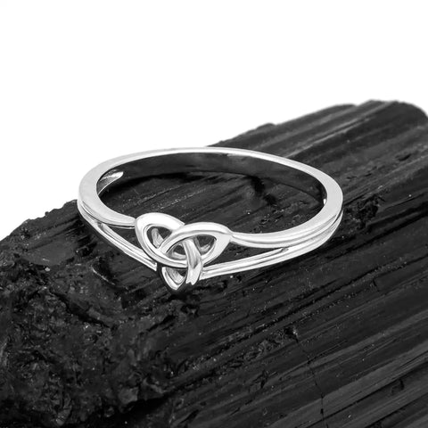 Ladies Sterling Silver Trinity Knot Ring