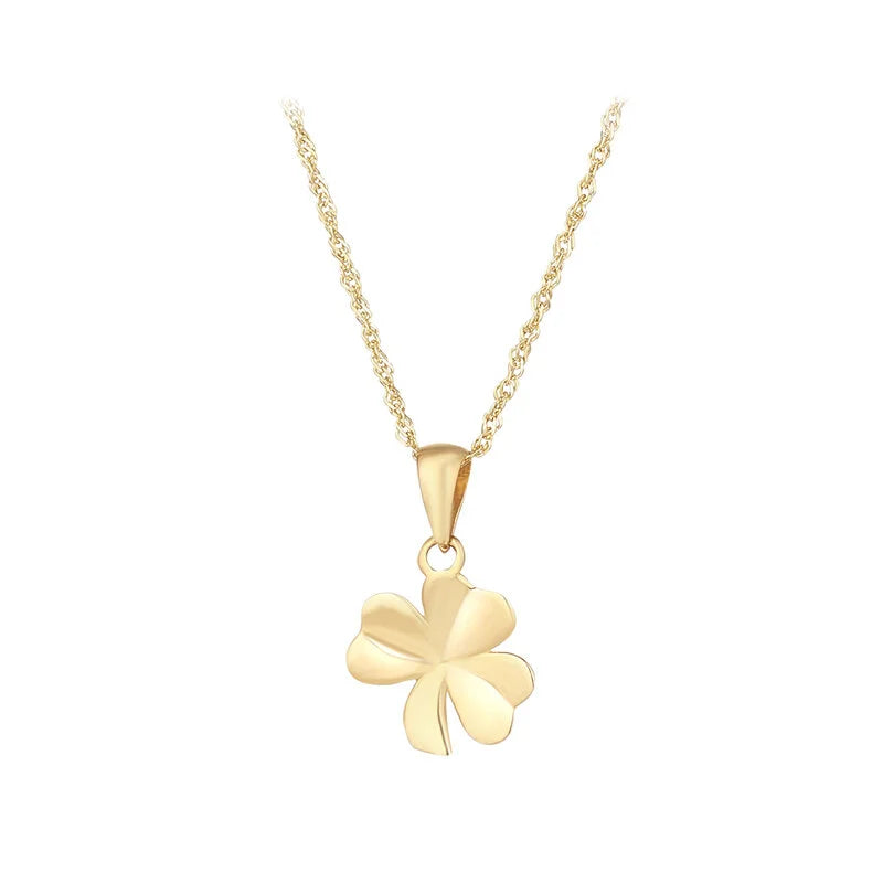 Gold Shamrock Necklace