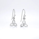 Silver Trinity Knot Drop Earrings