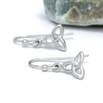 Silver Trinity Knot Drop Earrings