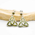 Connemara Marble Sterling Silver Trinity Knot Earrings