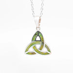 Connemara Marble Sterling Silver Trinity Knot Celtic Necklace