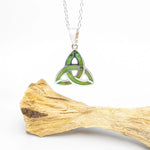 Connemara Marble Sterling Silver Trinity Knot Celtic Necklace