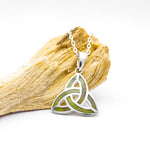 Connemara Marble Sterling Silver Trinity Knot Celtic Necklace