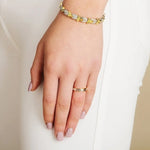 Celtic Trinity Knot Ring Set with Precious Gemstones