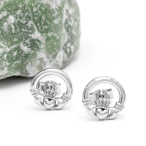 Sterling Silver Claddagh Earrings